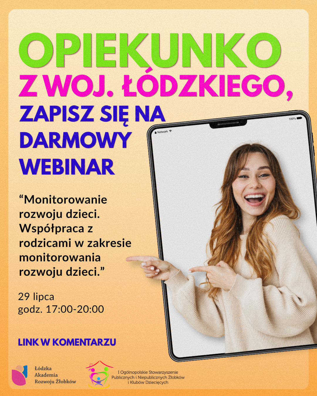 Bezpłatny webinar dla Opiekunek i Opiekunów z województwa łódzkiego