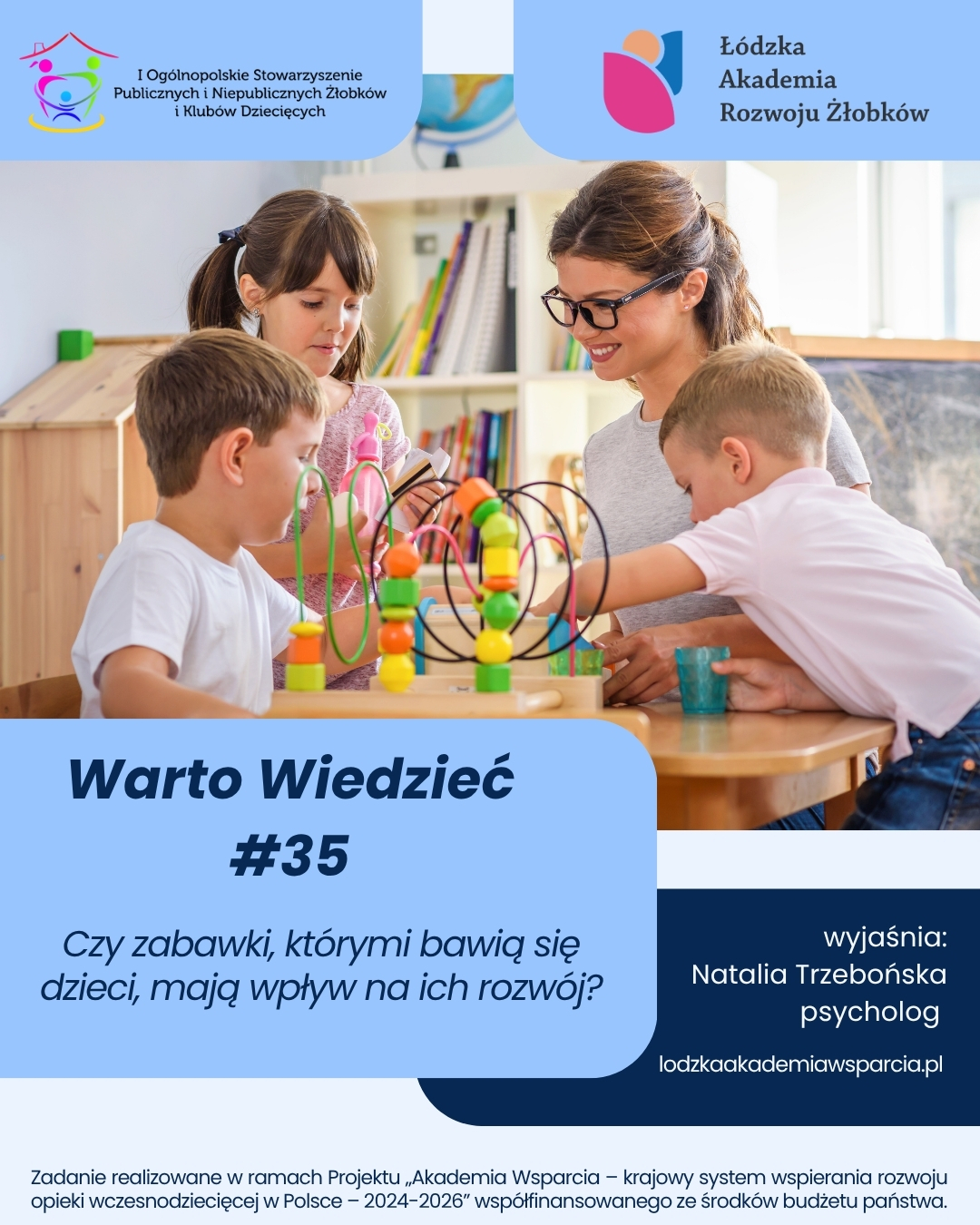 Warto wiedzieć #35 – Czy zabawki, którymi bawią się dzieci, mają wpływ na ich rozwój?